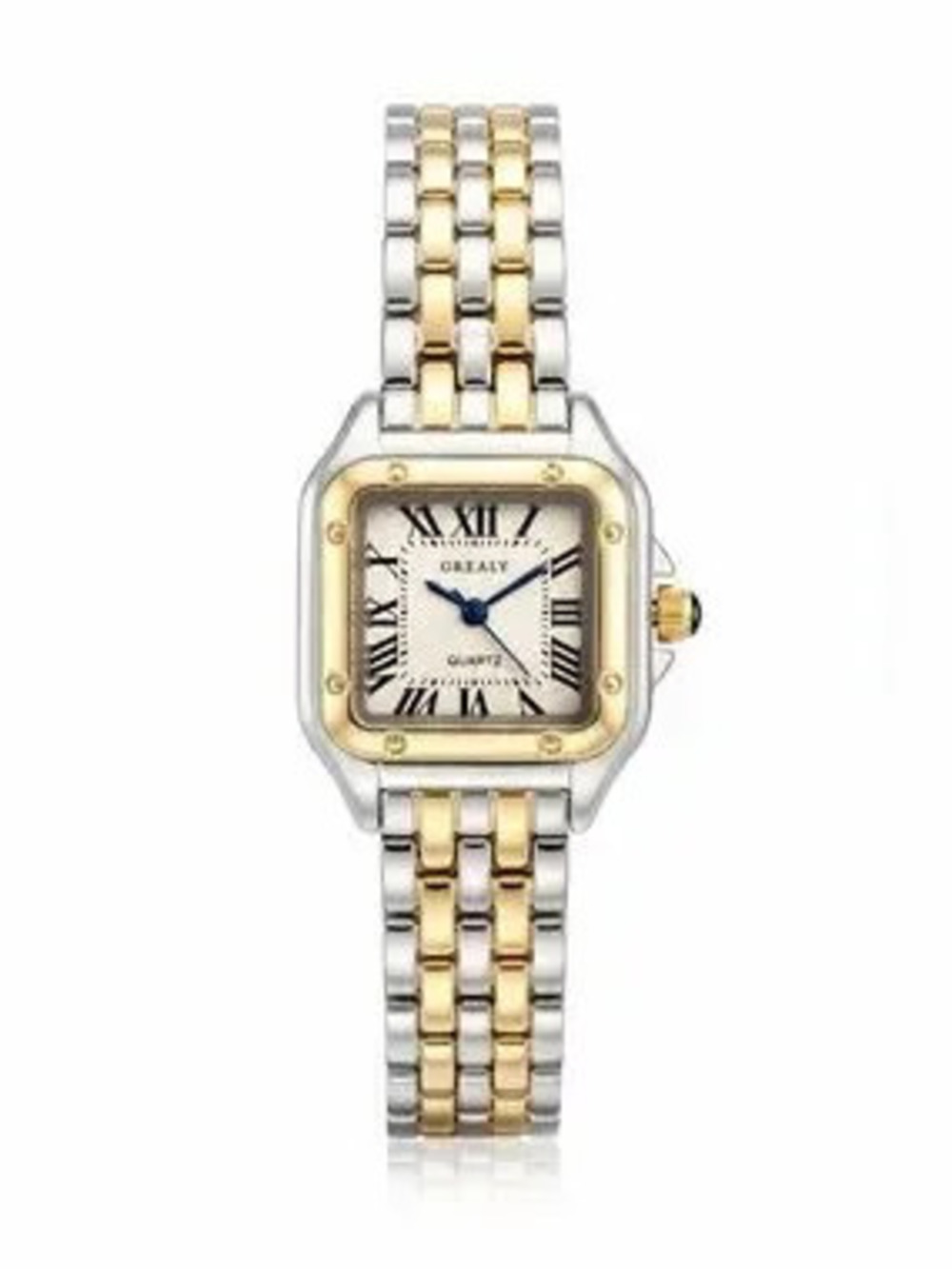 Two-Tone Square Bracelet Watch